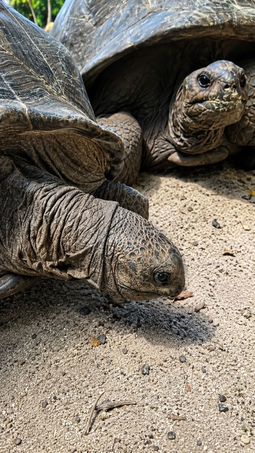 Curieuse Island giant tortoise