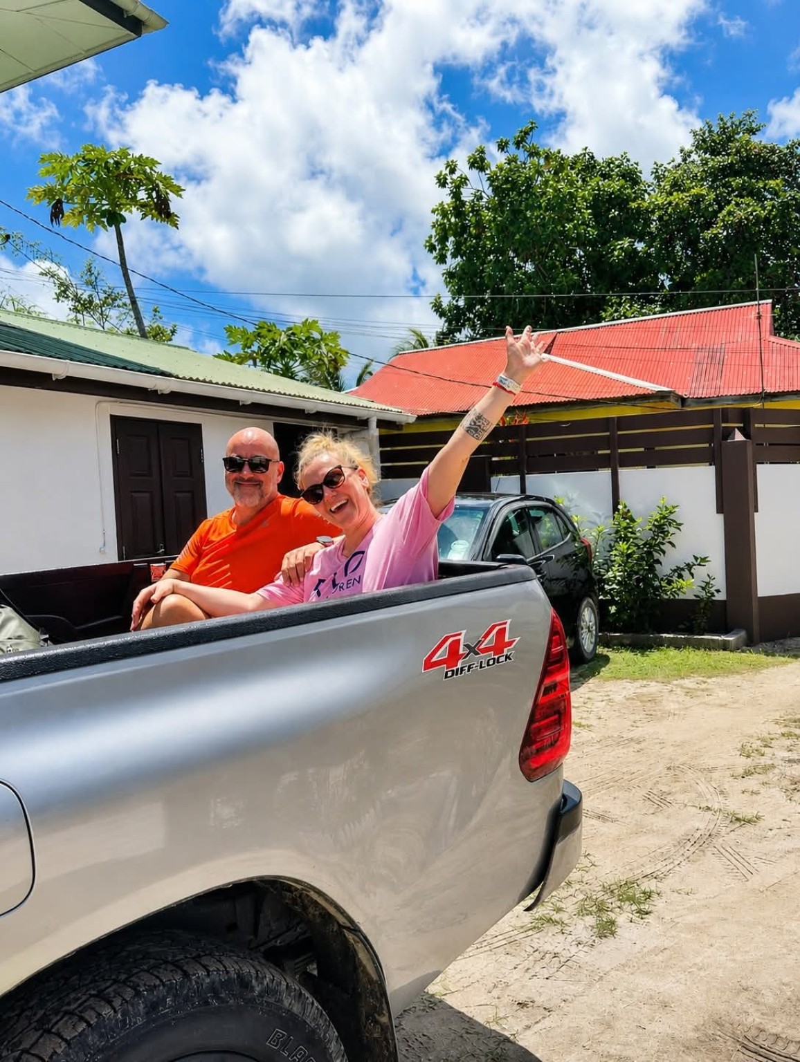 Guests enjoying Curieuse Island