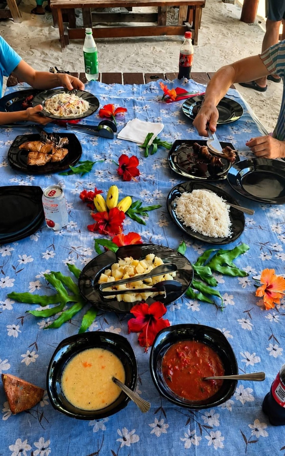 Creole lunch during the island adventure