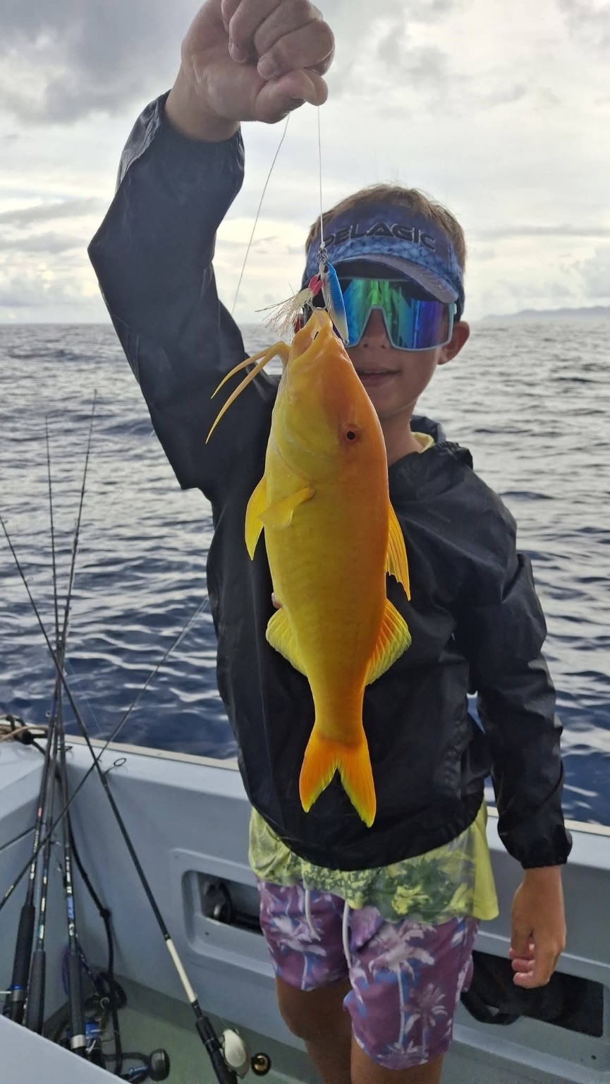 Yellow fish caught on a Seychelles fishing charter