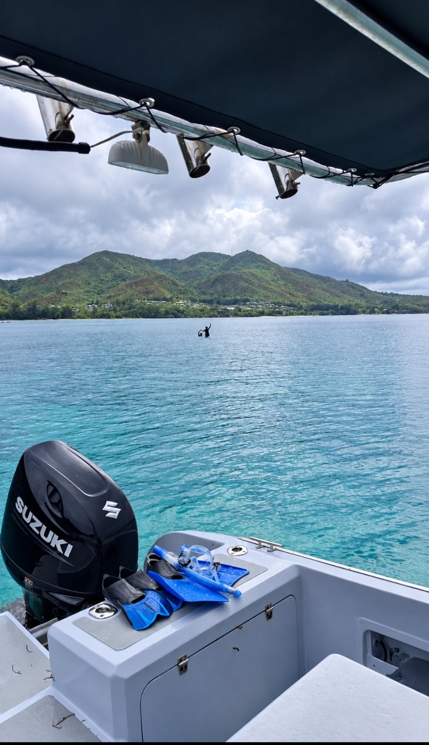 JJ's Charters boat and snorkeling gear